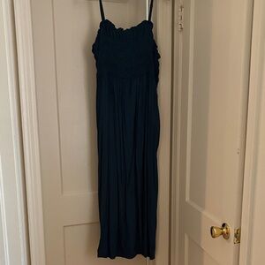 Old Navy Navy Blue Maxi Dress with Smocked Bodice